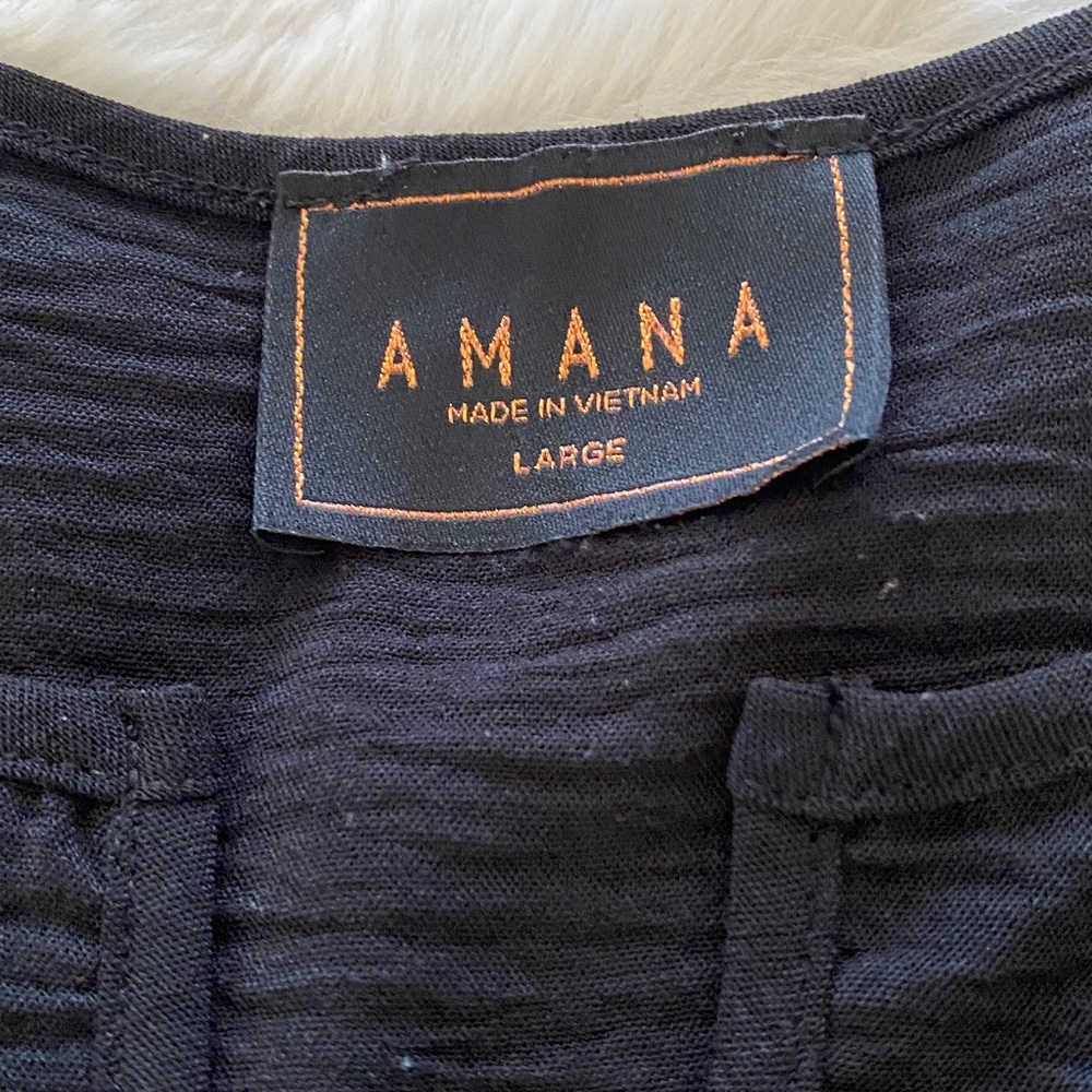 Amana Black Dress with Lace Sleeves Large - Picture 7 of 16